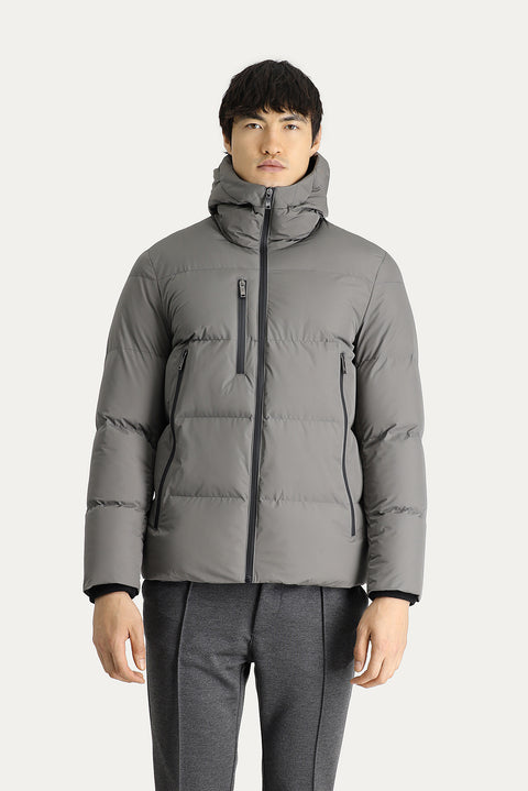 Orta Vizon Kapüşonlu Şişme Mont