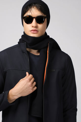 Koyu Lacivert Slim Fit Dar Kesim Softshell Spor Mont