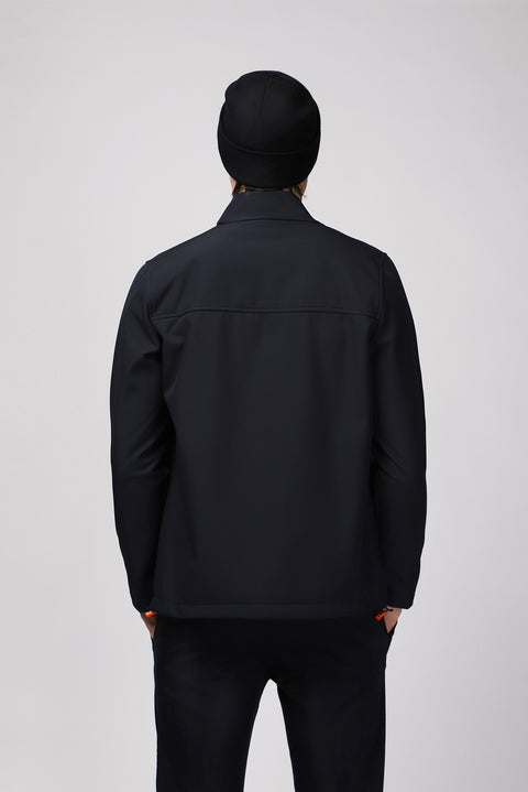 Koyu Lacivert Slim Fit Dar Kesim Softshell Spor Mont