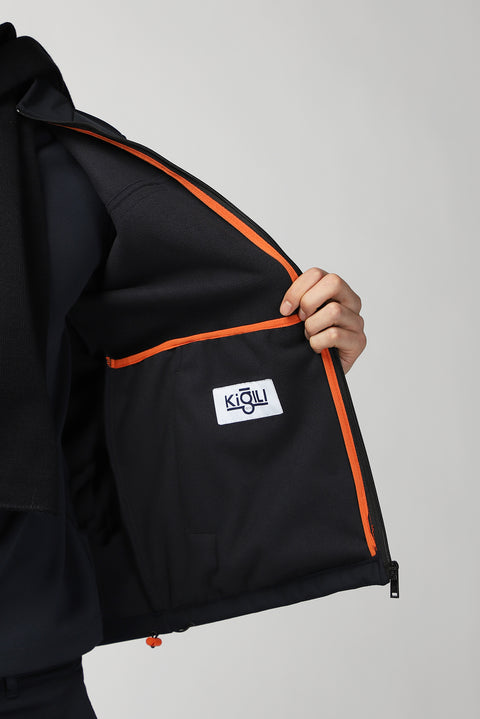 Koyu Lacivert Slim Fit Dar Kesim Softshell Spor Mont