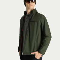 Orta Haki Slim Fit Dar Kesim Softshell Spor Mont