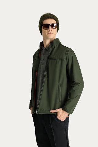  Orta Haki Slim Fit Dar Kesim Softshell Spor Mont-Ki??l?