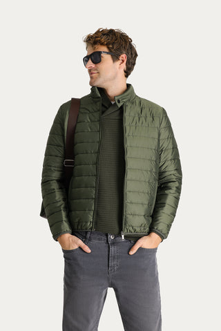  Orta Haki Dik Yaka Fermuarl? Cepli Kapitone Spor Mont-Ki??l?