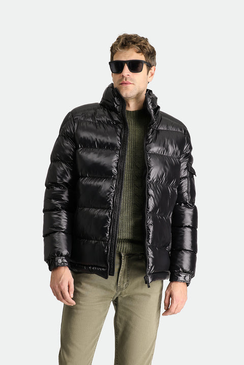 Siyah Kapüşonlu Şişme Spor Mont