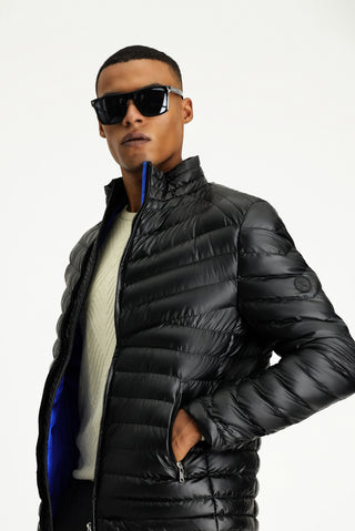  Siyah Slim Fit Dar Kesim Kapitone Spor Mont