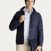 Koyu Lacivert Slim Fit Dar Kesim Şişme Mont