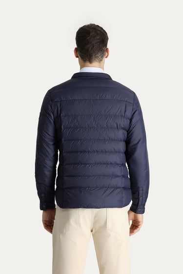 Koyu Lacivert Slim Fit Dar Kesim Şişme Mont