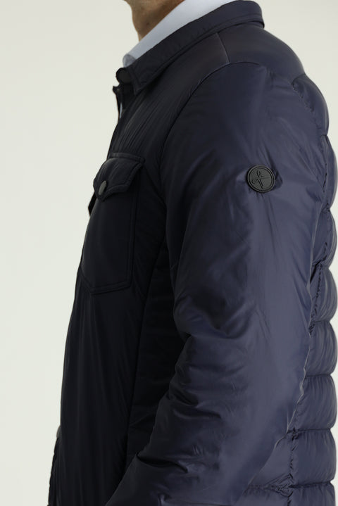 Koyu Lacivert Slim Fit Dar Kesim Şişme Mont