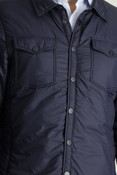 Koyu Lacivert Slim Fit Dar Kesim Şişme Mont