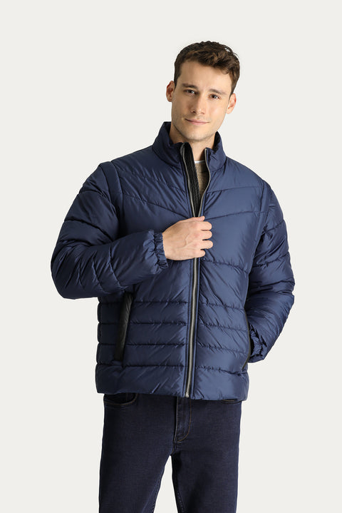 Koyu Lacivert Şişme Spor Mont