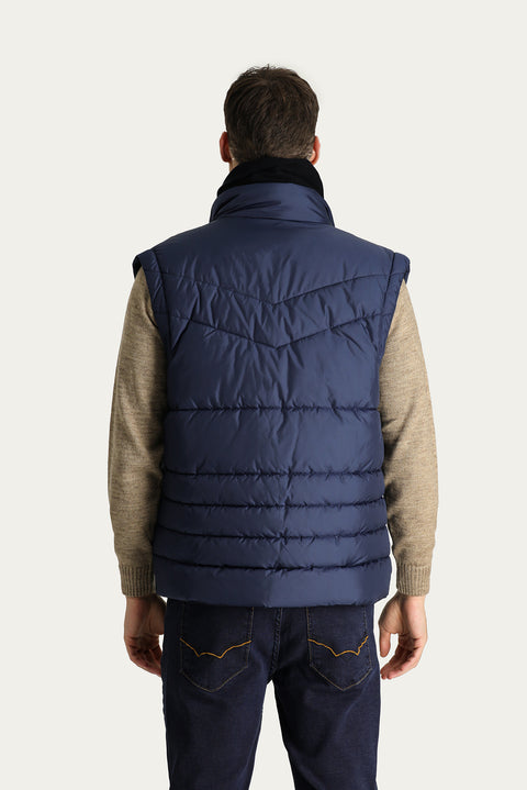 Koyu Lacivert Şişme Spor Mont