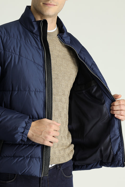 Koyu Lacivert Şişme Spor Mont