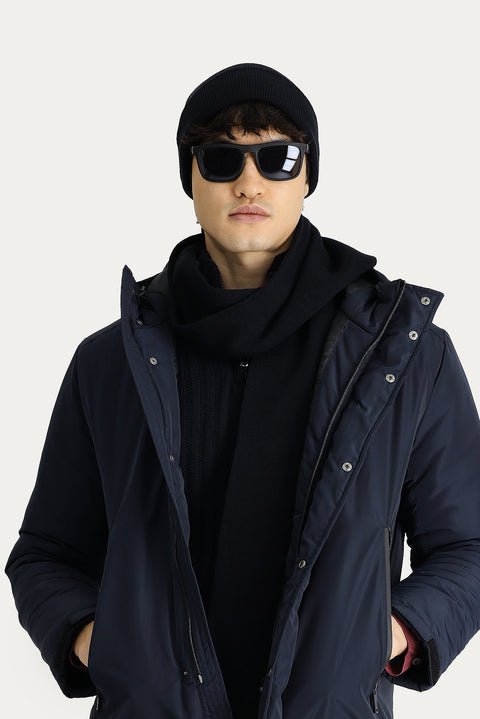 Dark Navy Hooded Sport Jacket