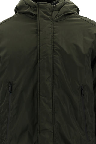  Orta Haki Kapüşonlu Spor Mont
