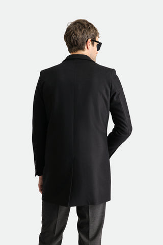  Siyah Yünlü Kruvaze Kaban