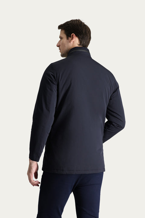 Koyu Lacivert Spor Pamuklu Kaban