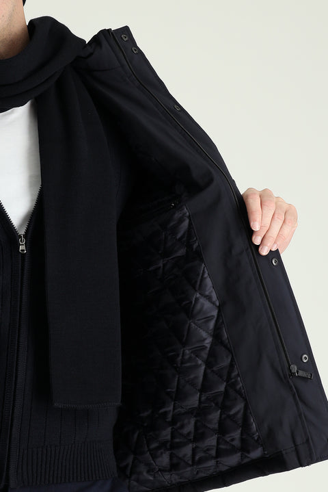 Koyu Lacivert Spor Pamuklu Kaban