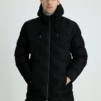 Siyah Kapüşonlu Spor Şişme Kaban