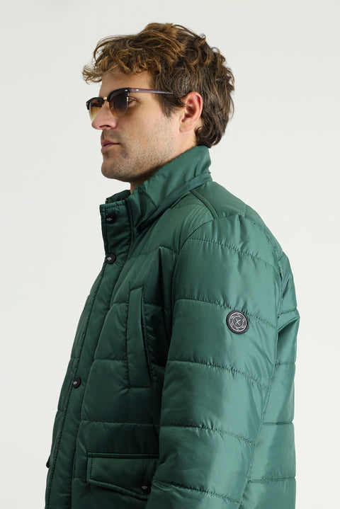 Açık Petrol Kapüşonlu Spor Şişme Kaban