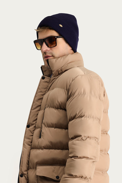 Orta Vizon Kapüşonlu Şişme Spor Kaban