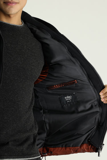 Kiremit Slim Fit Dar Kesim Kapüşonlu Şişme Yelek