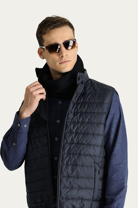 Koyu Lacivert Kapitone Şişme Spor Yelek