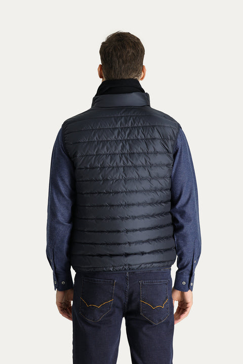 Koyu Lacivert Kapitone Şişme Spor Yelek