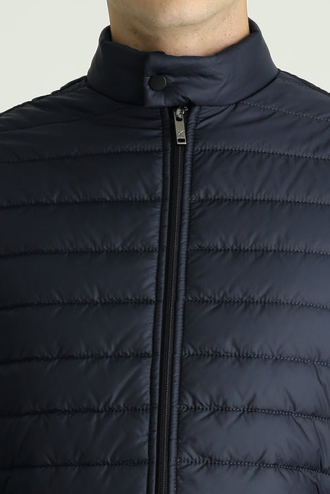 Koyu Lacivert Kapitone Şişme Spor Yelek