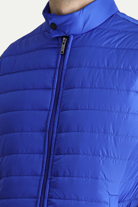 Saks Mavi Kapitone Şişme Spor Yelek