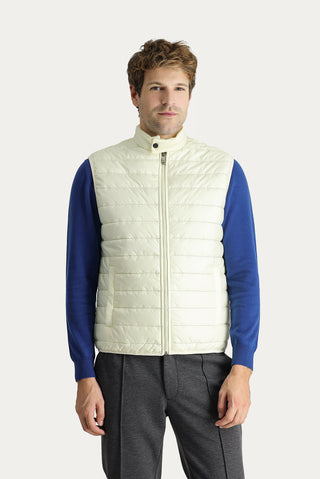  Ekru Kapitone Şişme Spor Yelek