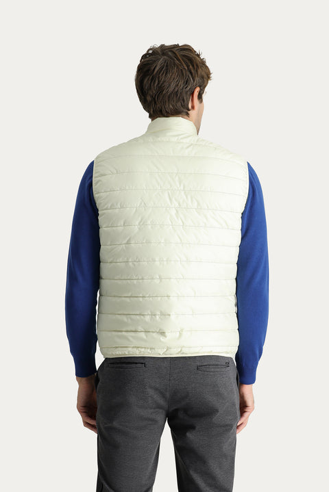 Ekru Kapitone Şişme Spor Yelek