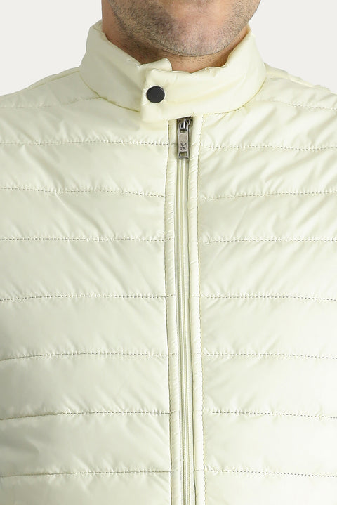 Ekru Kapitone Şişme Spor Yelek