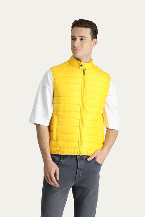 Sarı Kapitone Şişme Spor Yelek