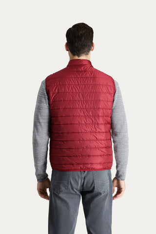  Koyu Kırmızı Kapitone Şişme Spor Yelek