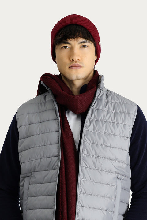 Açık Gri Kapitone Şişme Spor Yelek