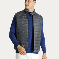 Koyu Füme Kapitone Şişme Yelek