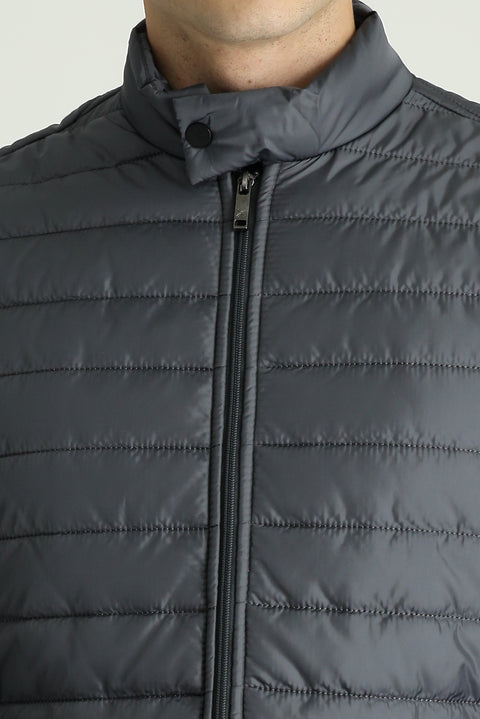 Koyu Füme Kapitone Şişme Yelek