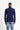 Koyu Lacivert Balıkçı Yaka Slim Fit Dar Kesim Pamuklu Sweatshirt