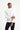 Beyaz Balıkçı Yaka Slim Fit Dar Kesim Pamuklu Sweatshirt