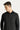 Koyu Antrasit Polo Yaka Desenli Nakışlı Sweatshirt