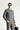Orta Gri Melanj Polo Yaka Regular Fit Desenli Nakışlı Pamuklu Sweatshirt