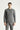 Orta Gri Melanj Polo Yaka Regular Fit Desenli Nakışlı Pamuklu Sweatshirt
