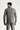 Orta Gri Melanj Polo Yaka Regular Fit Desenli Nakışlı Pamuklu Sweatshirt