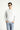 Açık Gri Melanj Bisiklet Yaka Baskılı Sweatshirt