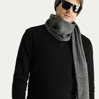 Siyah Polo Yaka Regular Fit Pamuklu Triko Kazak