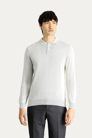  Taş Polo Yaka Regular Fit Pamuklu Triko Kazak