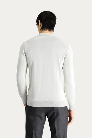  Taş Polo Yaka Regular Fit Pamuklu Triko Kazak