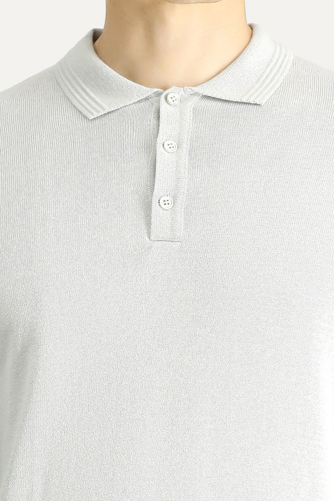 Taş Polo Yaka Regular Fit Pamuklu Triko Kazak