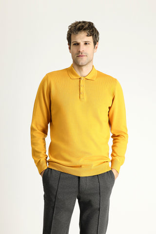  Hardal Polo Yaka Regular Fit Pamuklu Triko Kazak