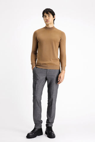  Camel Yarım Balıkçı Yaka Regular Fit Pamuklu Triko Kazak